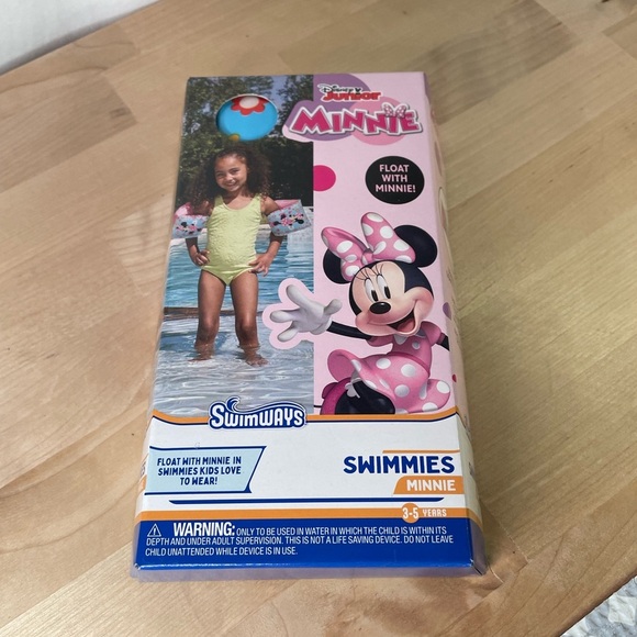 Disney Junior Minnie Mouse Kids Swim Arm Bands - Pink and White - Picture 3 of 5